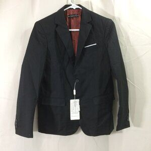 NEW Yuan Lu Boys Suit Jacket Black NWT 2 Button 2 Vent Polyester Blend Size 14